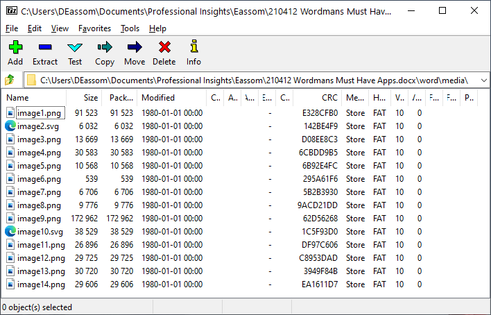 7-Zip inside Word document