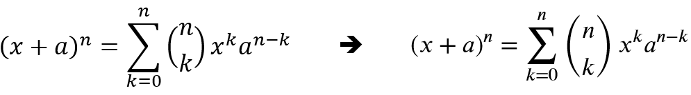 Binomial theorem