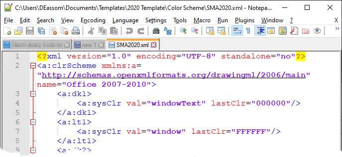 Notepad++ after save