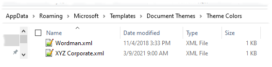 Microsoft Windows Color Theme Folder