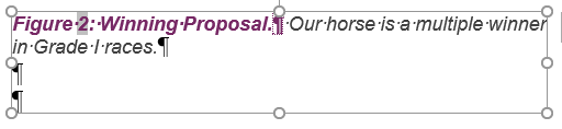 Caption with Style Separator in Text Box