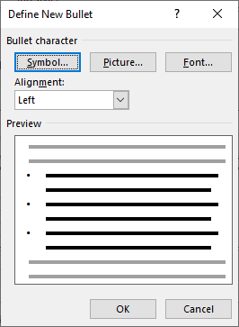 Word Define New Bullet