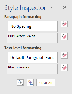 Microsoft Word Style Inspector
