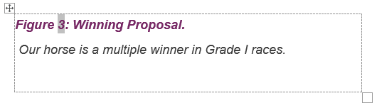 Caption and Style Separator in table, paragraph marks off