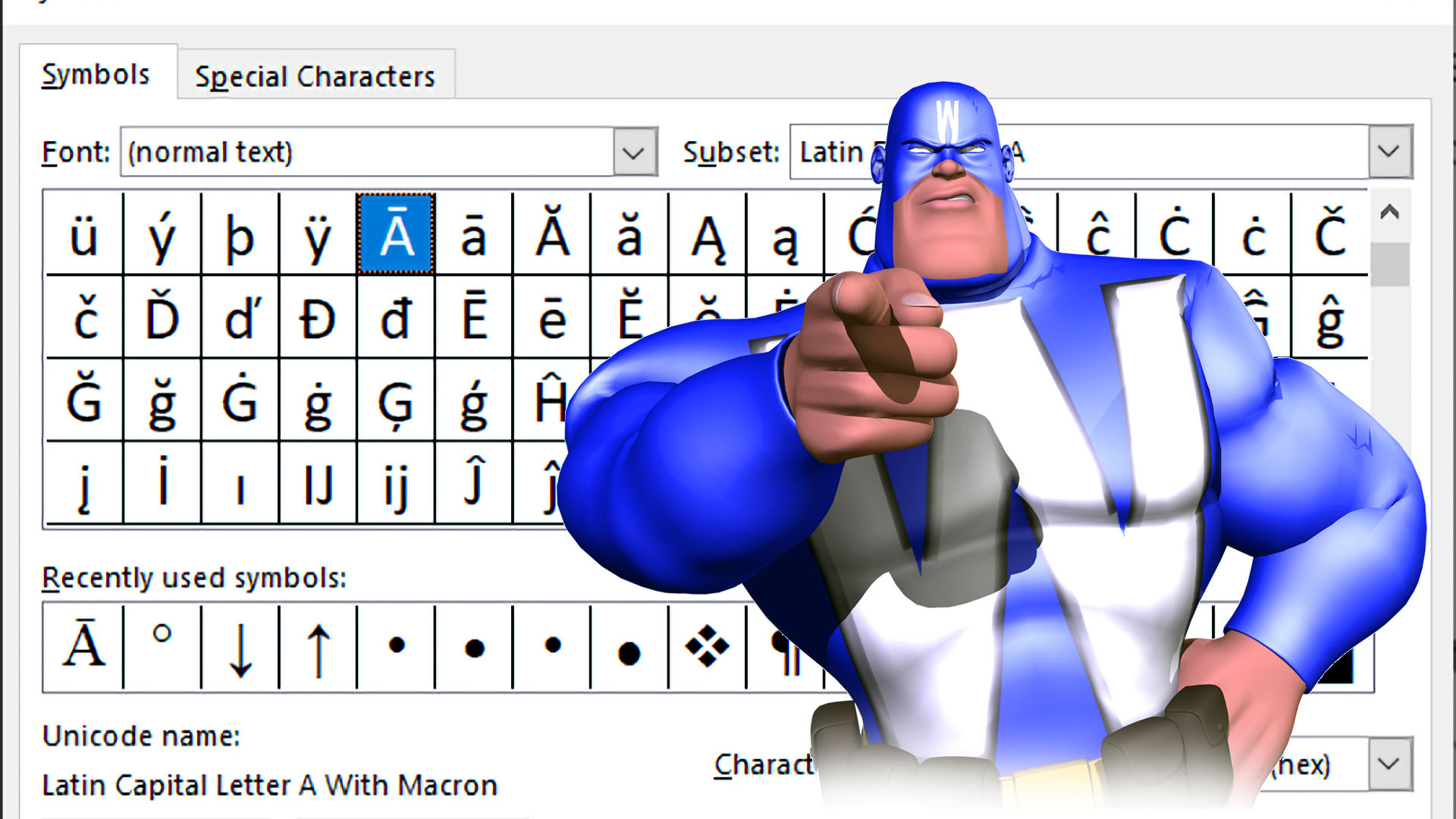 Wordman Microsoft Word Diacritics