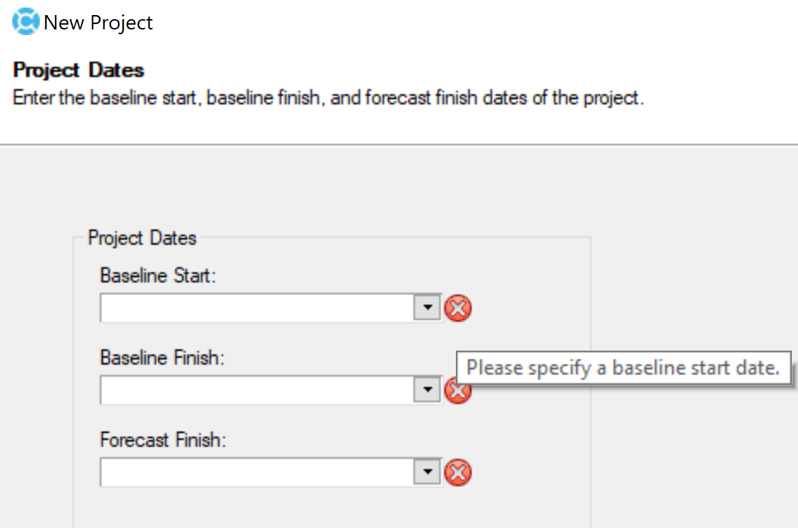 Deltek Cobra Slip Project Dates