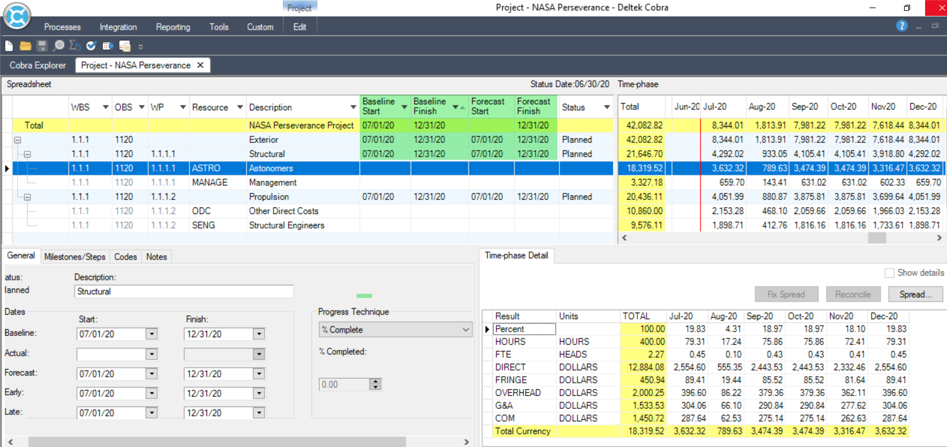 Deltek Cobra Slip Original Planned Dates