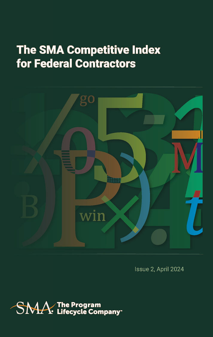 Cover for "The SMA Competitive Index for Federal Contractors, Issue 2, April 2024"