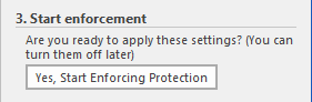 Microsoft Word Start Enforcement